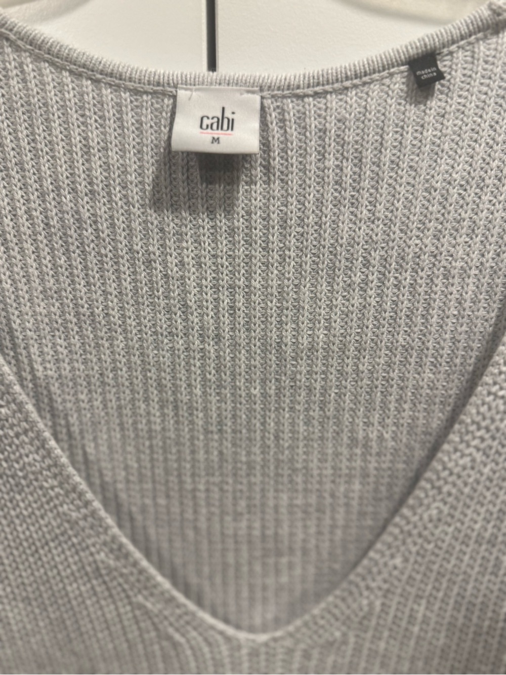 CAbi Gray V-Neck Longline Knit Tunic - Picture 4 of 7